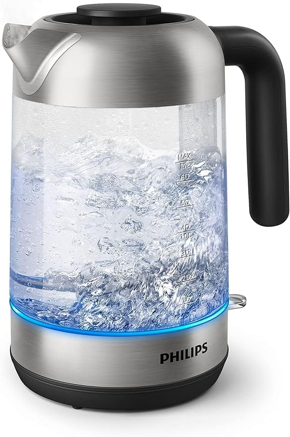 Philips Glass Kettle Series 5000-2200W, 1.7L, Blue Light Indicator, Removable lid, Metal/Transparent - HD9339/81 - Image 8