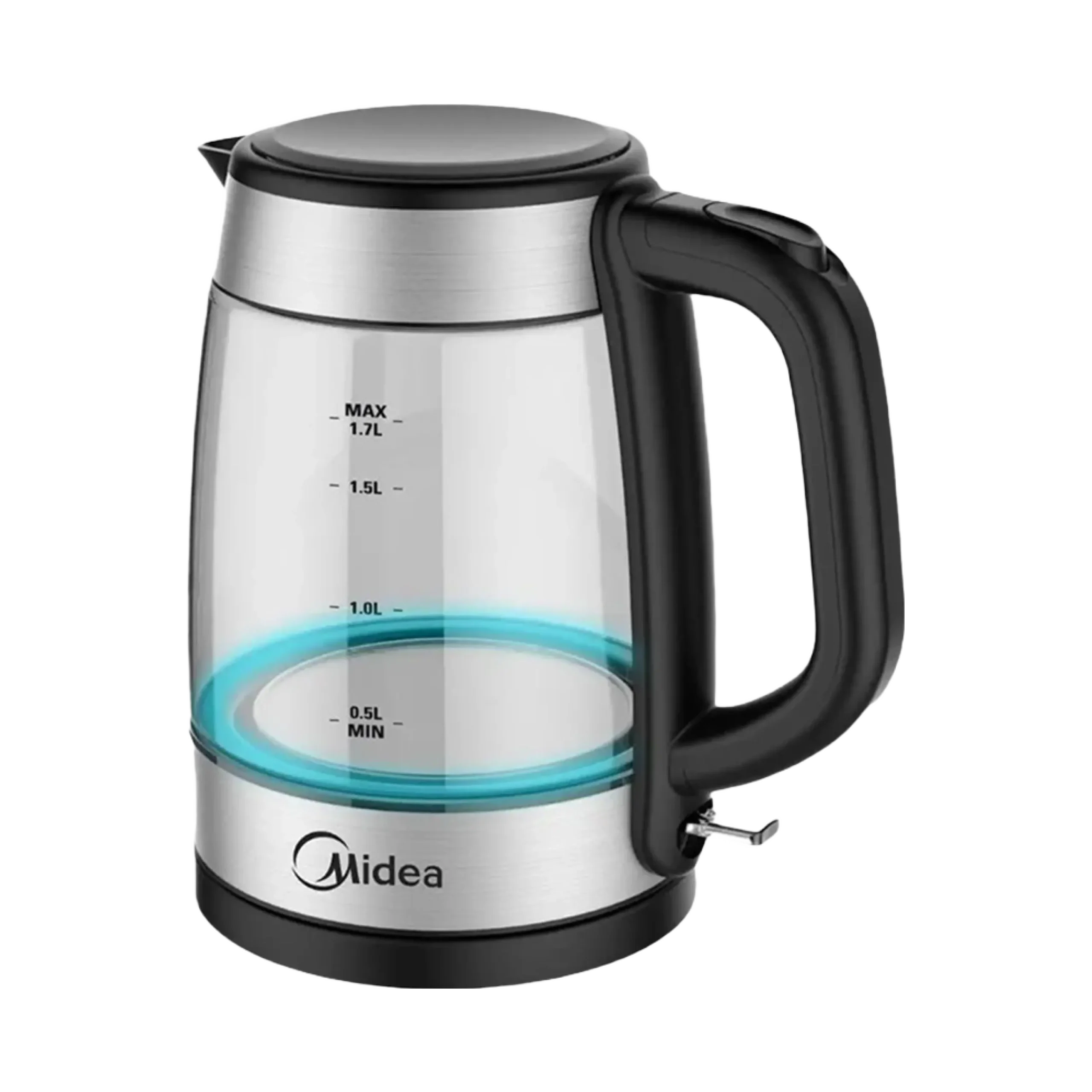 Midea MK-17G03A2 1.7L Glass Electric Kettle – 2200W Cordless with 360° Base - Image 2