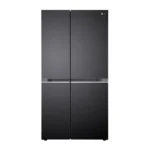 LG 674L Side-by-Side Refrigerator with Multi Air Flow, Multi Digital Sensors, Smart Diagnosis™, Matte Black Finish, 3-Star