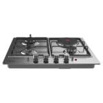Midea 60M31SA021 60cm Built-In Hob – 3 Gas Burners + 1 Electric Hot Plate, Stainless Steel Cooktop