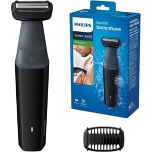 Philips 3000 Series Waterproof Body Clipper with 1 Clipper Clip, 3 mm, 50 min Battery Life for 8 Hours of Charging (Model BG3010/15)