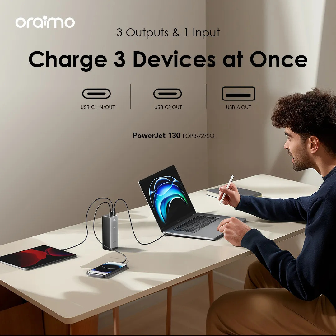 Oraimo OPB-727SQ PowerJet 130 27600mAh 130W Power Bank - Image 7