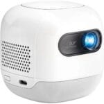Powerology Palm-Size Portable Projector – Mini Beam, 720P HD, 8000mAh Battery – Multicolor