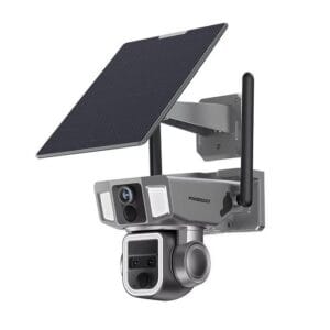 Powerology 4G/WiFi 360° Dual Lens Outdoor Camera – Black