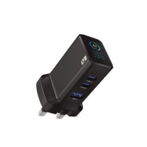 Powerology GaN 67W Multi-Port Fast Charging Adapter – Compact Universal USB-C PD Charging Solution