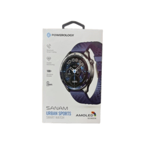 Powerology Sanam Urban Sports Smart Watch, 1.43” AMOLED, Bluetooth Calling, 100+ Workout Modes, IP68 – Multicolor