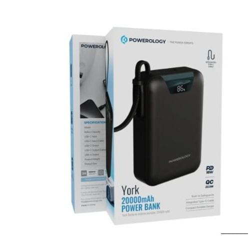 Powerology York 20,000mAh Power Bank – Fast Charging, High-Capacity Portable Backup (Multicolor) - Image 2