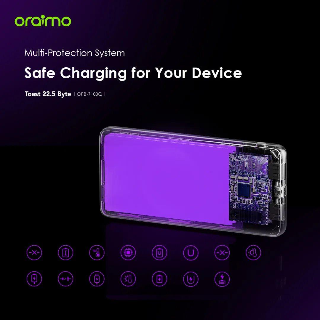 Oraimo OPB-7100Q Toast 22.5 Byte 10000mAh 22.5W Power Bank - Image 3