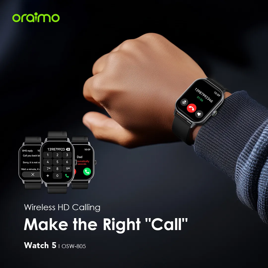 Oraimo Watch 5 2.01" HD Panda Glass 1ATM Smart Watch - Image 7