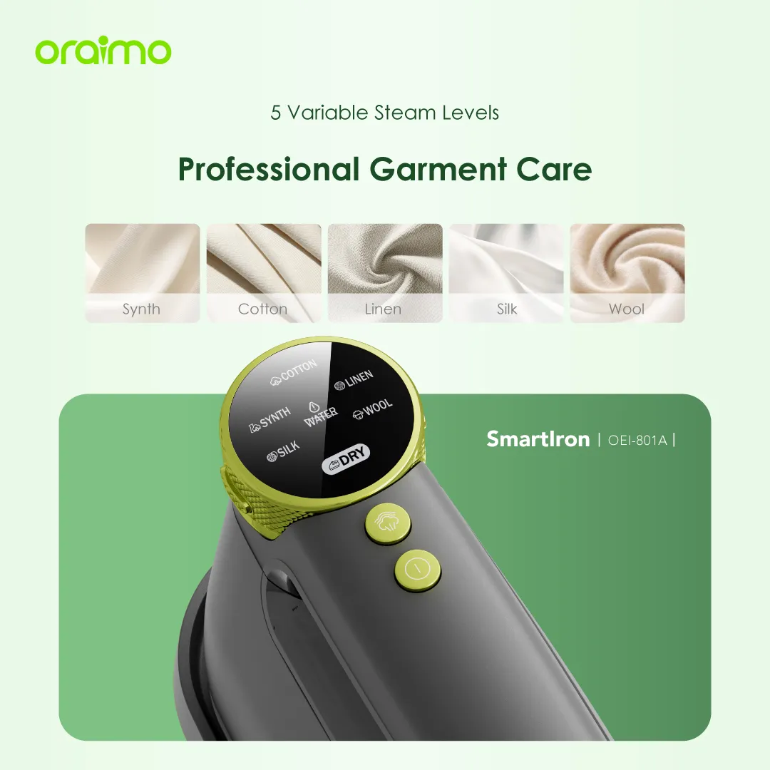 Oraimo OEI-801A SmartIron 1740W Portable Electric Iron - Image 5