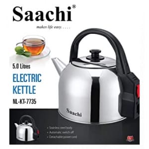 Saachi Stainless Steel Electric Kettle, Silver, 5 Litre, NL-KT-7735 - Image 2