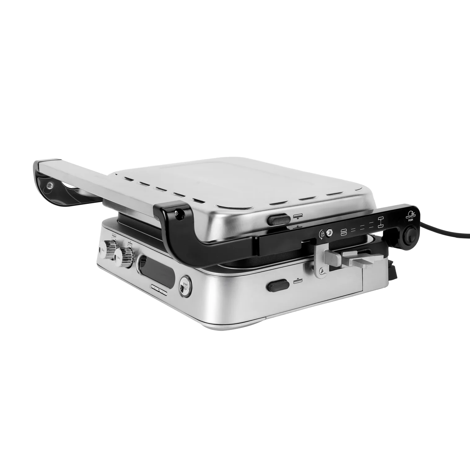 Geepas Digital Stainless Steel Grill Maker GGM36516 | LED Display | 60-Min Timer | Non-Stick Detachable Plates | 180° Flat Grill Opening | Fast Heating | Powerful 2170W - Image 4