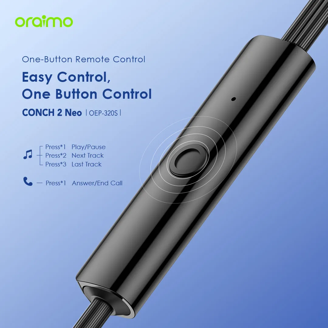 Oraimo OEP-320S CONCH 2 Neo 3.5MM In-Ear Wired Earphones - Image 4