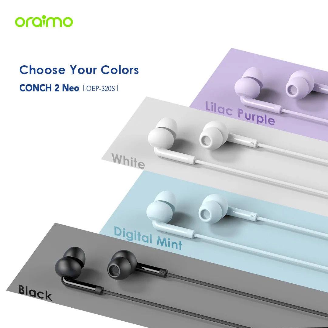 Oraimo OEP-320S CONCH 2 Neo 3.5MM In-Ear Wired Earphones - Image 2