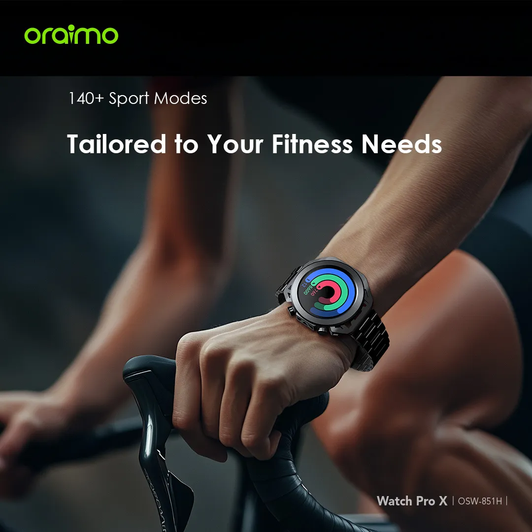 Oraimo OSW-851H Watch Pro X 1.43'' Amoled IP68 Smart Watch with 2 Replaceable Watch Cases & Straps - Image 6