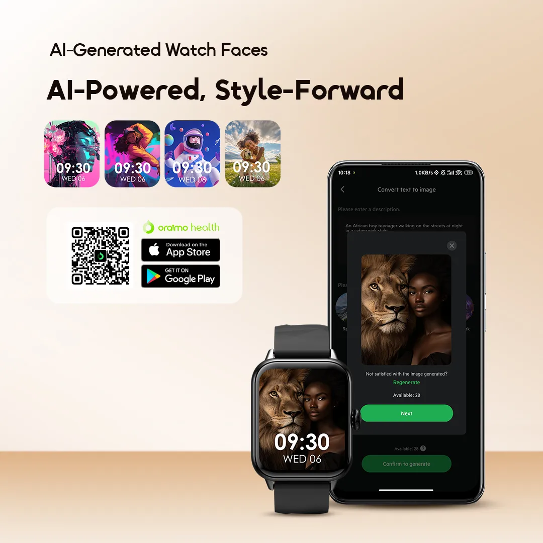 Oraimo Watch 6 Nano 1.52" TFT Full Touch Smart Watch - Image 9