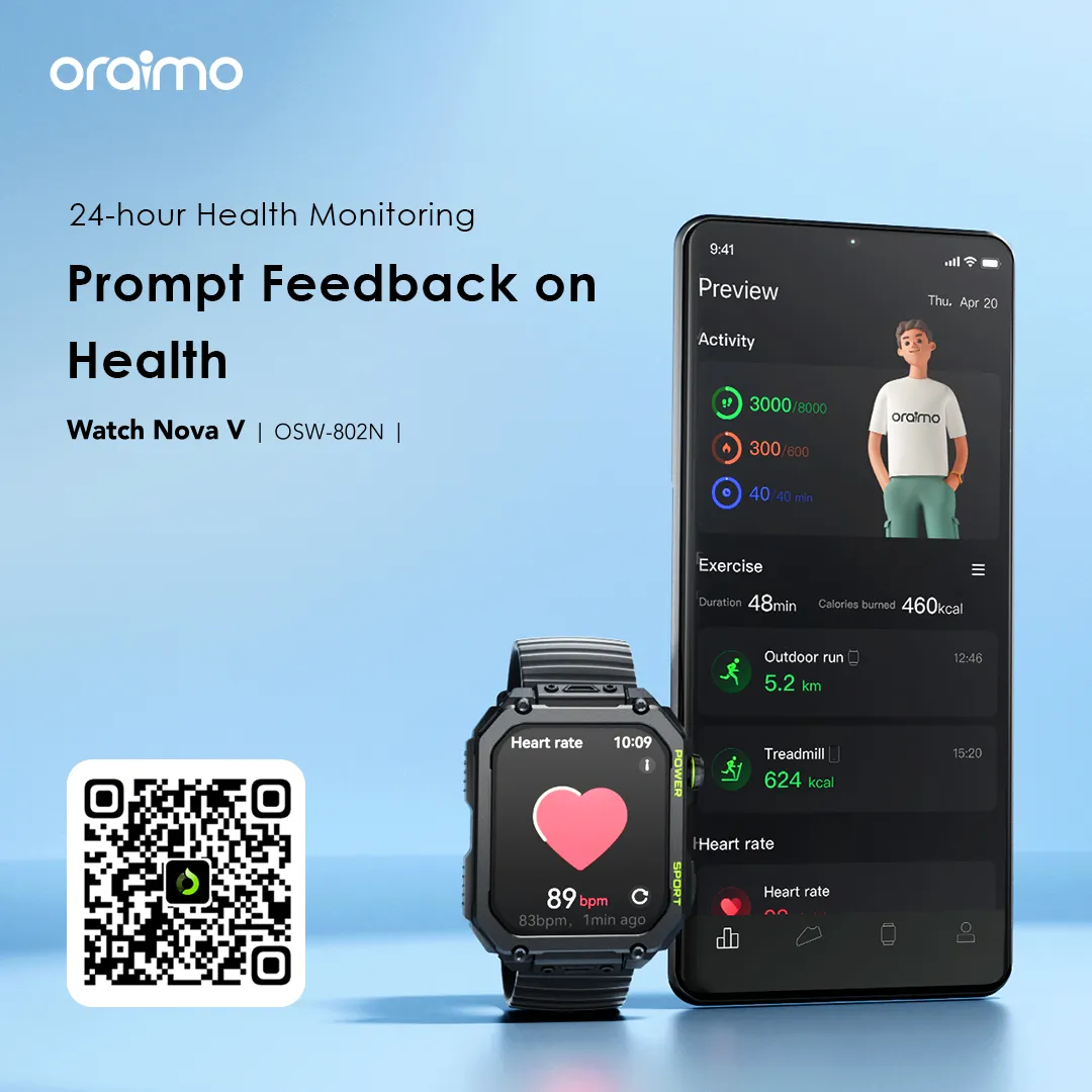Oraimo Watch Nova V 2.01" HD Video Watch Faces Smart Watch - Image 4
