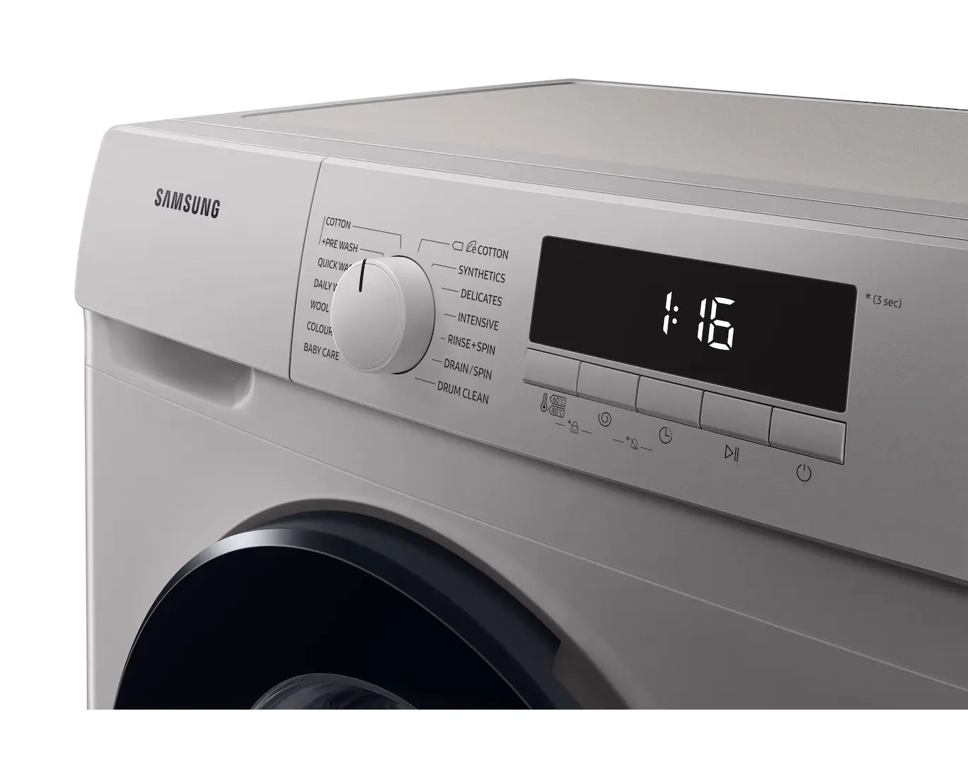 Samsung WW70T3010BS 7kg Front Load Washing Machine with Quick Wash, 1200 RPM – Silver - Image 4