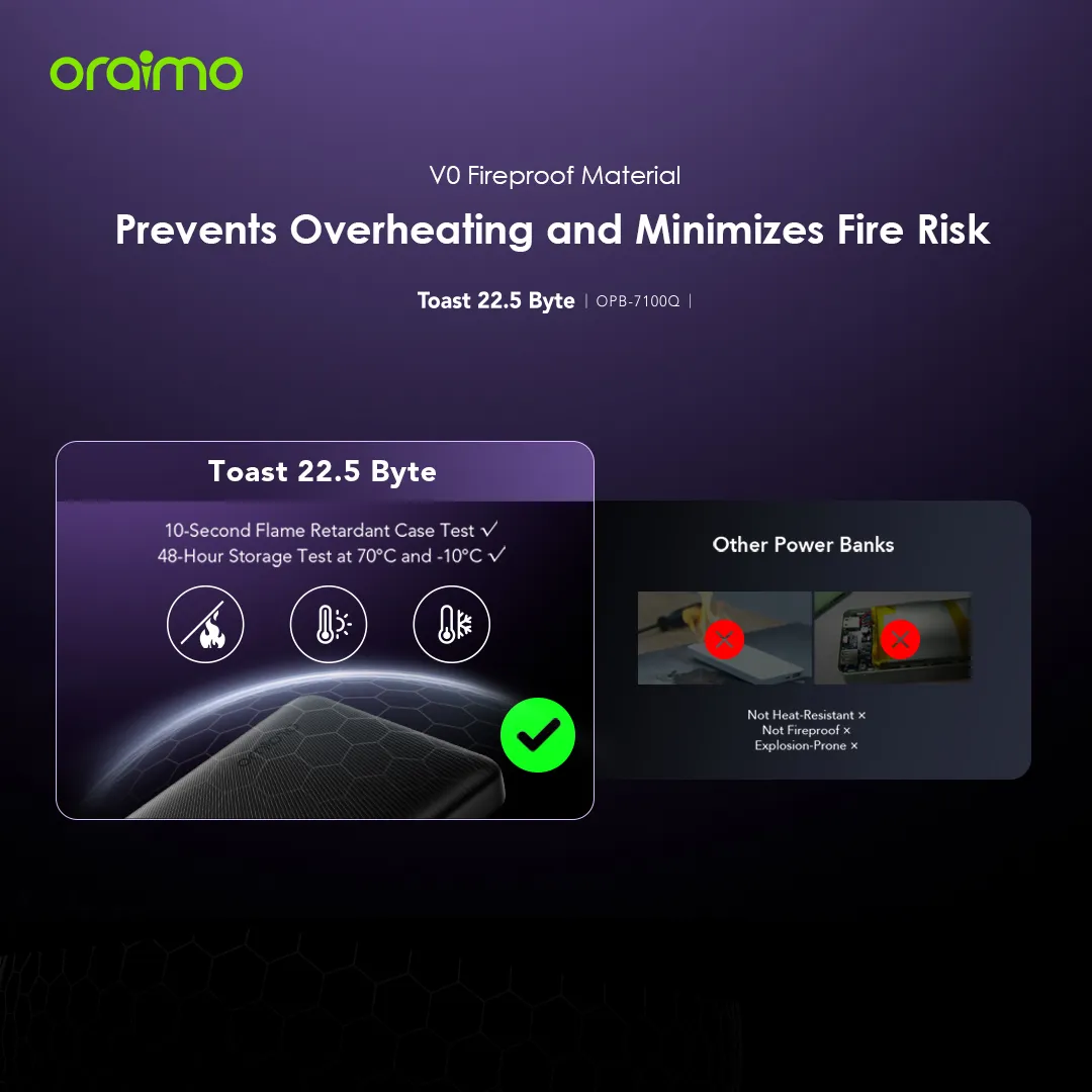 Oraimo OPB-7100Q Toast 22.5 Byte 10000mAh 22.5W Power Bank - Image 2