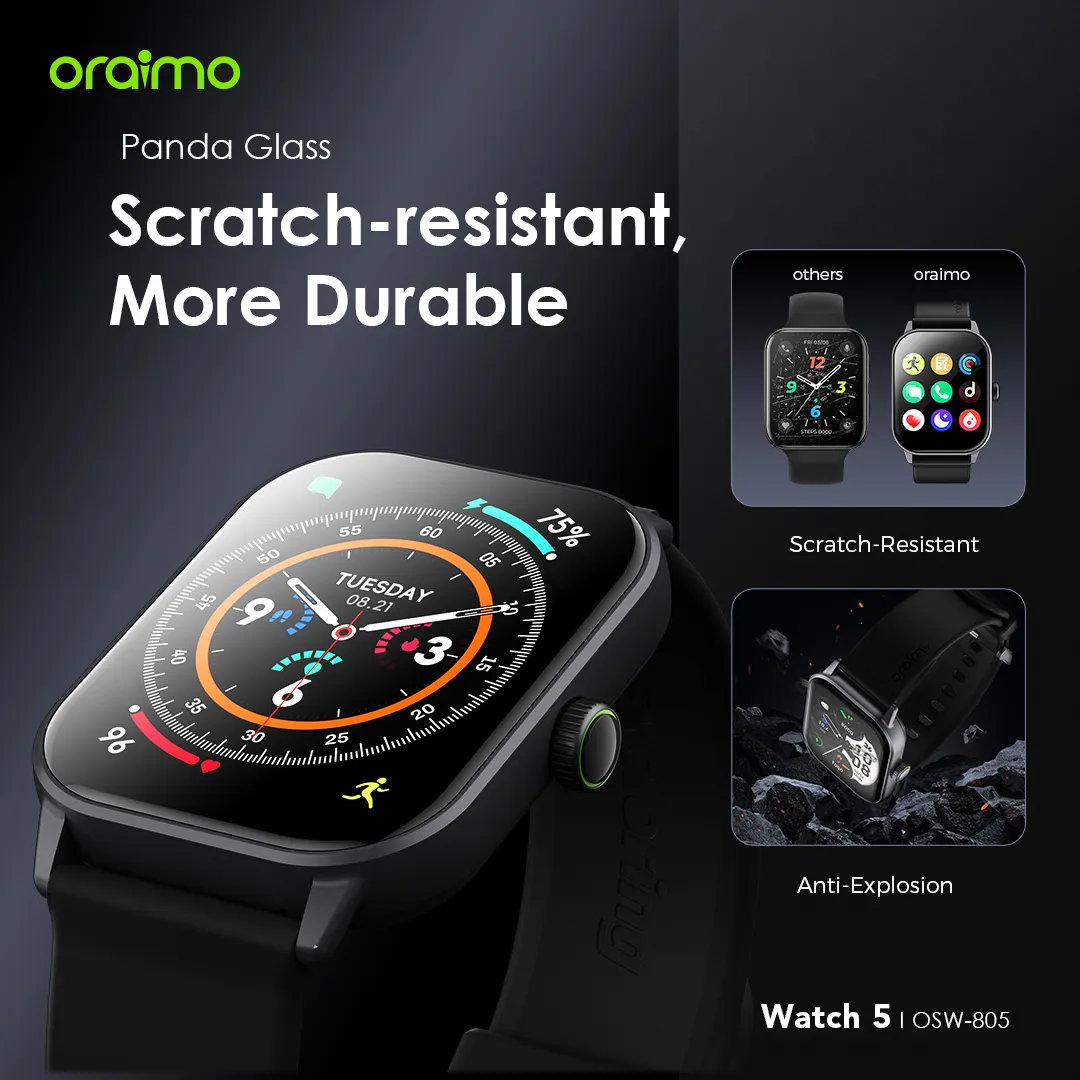 Oraimo Watch 5 2.01" HD Panda Glass 1ATM Smart Watch - Image 9