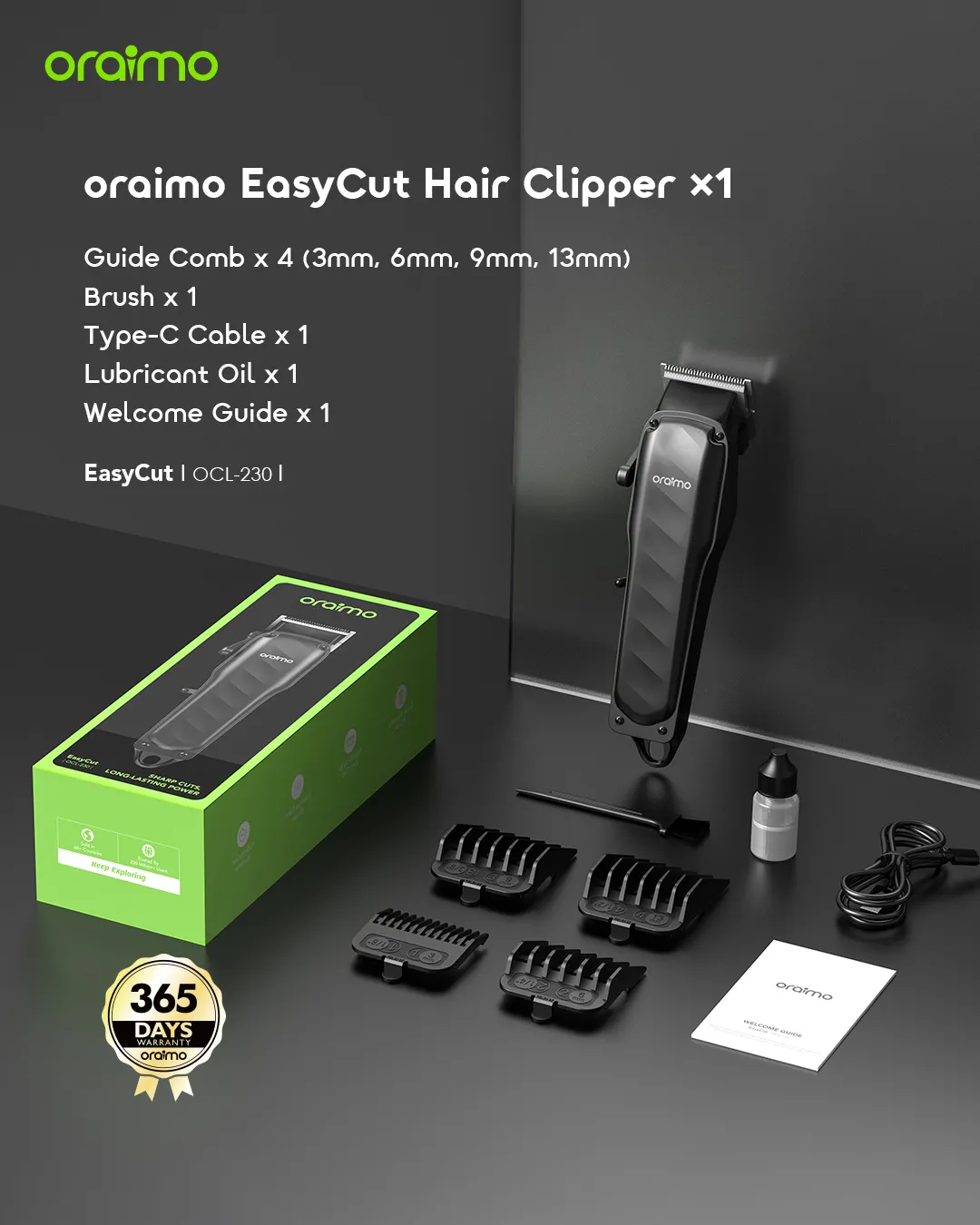 Oraimo EasyCut Super Powerful Adjustable Hair Clipper - Image 2