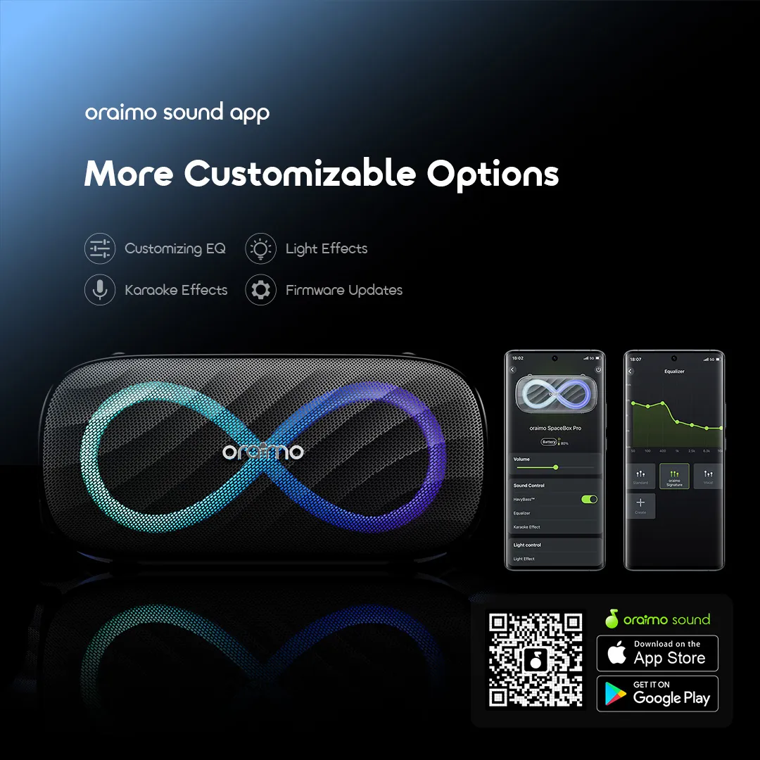 Oraimo SpaceBox Pro 80W Karaoke-Support Wireless Speaker - Image 3