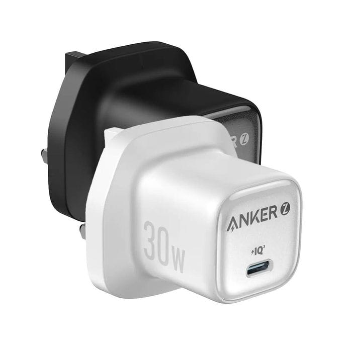 Anker Zolo 30W PD 3.0 USB-C Charger – Super Fast Charging Wall Adapter with 3-Pin Plug – White