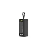 Porodo 20000mAh 130W Power Bank 1M Retractable Type-C Cable - Black