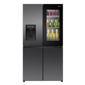 Hisense 780L PureView Fridge RQ-78WC4SA, Knock Twice- See Inside, (Net 615L) Ice & Water Dispenser, 4 Door French Door Fridge, Wifi Connectivity, Inverter Compressor, Total No Frost Refrigerator – Silver