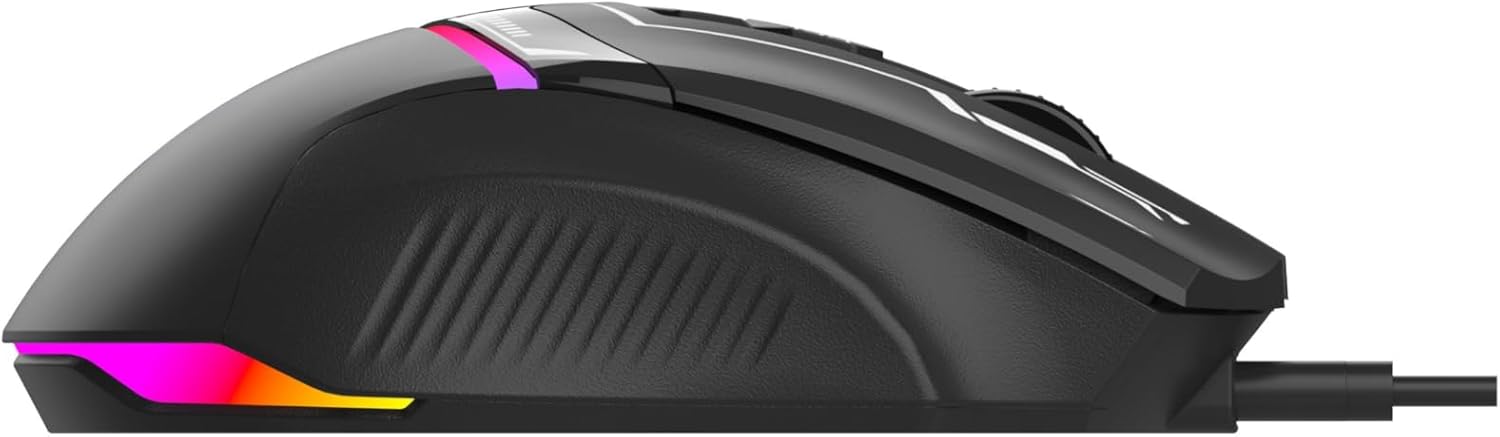 Porodo Gaming 8D RGB Wired Mouse DPI 7200 - Black - Image 2
