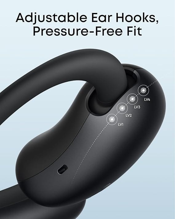 Soundcore AeroFit 2 by Anker, Open-Ear Headphones, Real-Time Translation Earbuds, 4 Adjustable Positions for Every Ear Size, 2× Richer Bass, Hi-Res, 42H Playtime, IP55,AI Clear Calls,Wireless Charging - Image 7