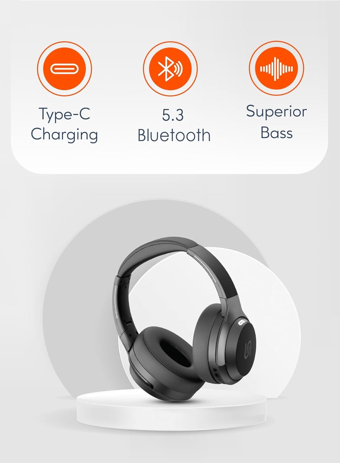 Porodo Soundtec Hybrid ANC Headphone Noise Cancelling Comfort Cushions 30 Hours - Image 3
