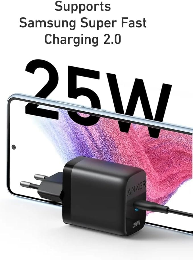 Anker 312 Charger 25 W Super Fast Charger Anker Ace Foldable PPS Fast Charger for Samsung Galaxy S23 Ultra/S23+/S23/S22 Ultra/S22+/S22/Note 20 Ultra - Image 6