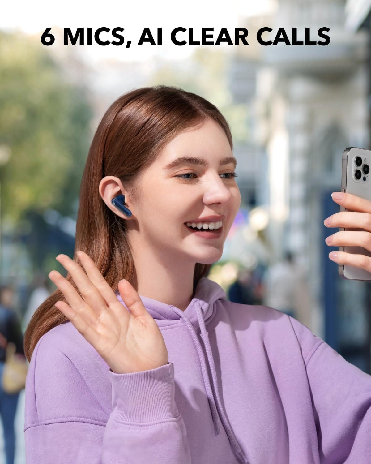 Soundcore P40i by Anker, Noise Cancelling Wireless Earbuds, Adaptive Noise Cancelling to Environments, Heavy Bass, 60H Playtime, 2-in-1 Case and Phone Stand, IPX5, Wireless Charging, Bluetooth 5.3 - Image 5