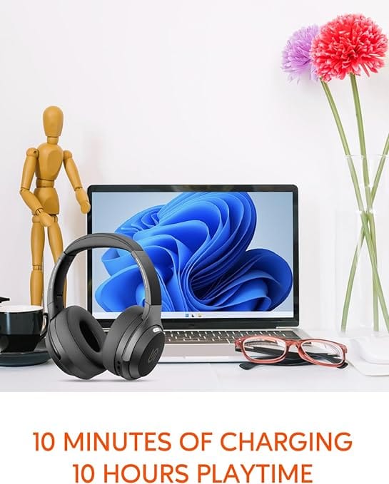 Porodo Soundtec Hybrid ANC Headphone Noise Cancelling Comfort Cushions 30 Hours - Image 5