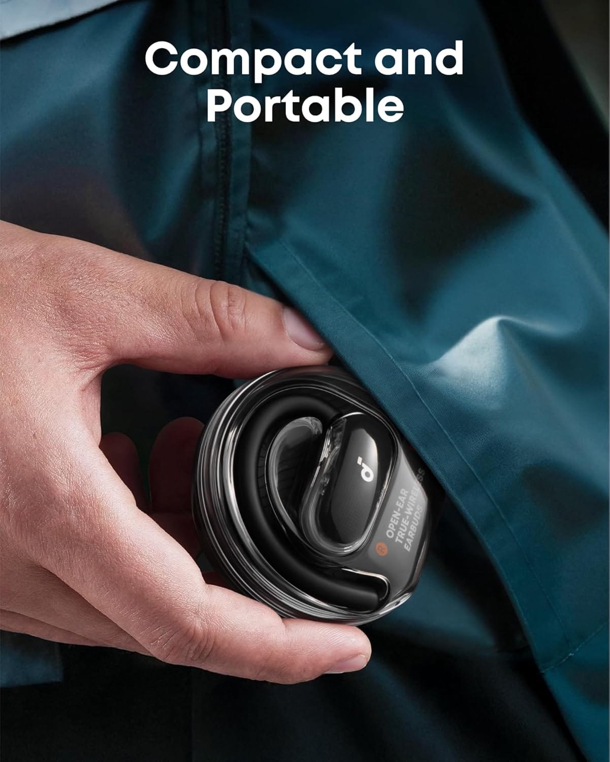 Soundcore V40i by Anker, Open-Ear Headphones, Clear Design, Lidless Case, 4 Adjustable Positions for Every Ear Size, Richer Bass, IP55, 21H Playtime, AI Clear Calls, Bluetooth 5.4, App Control - Image 2