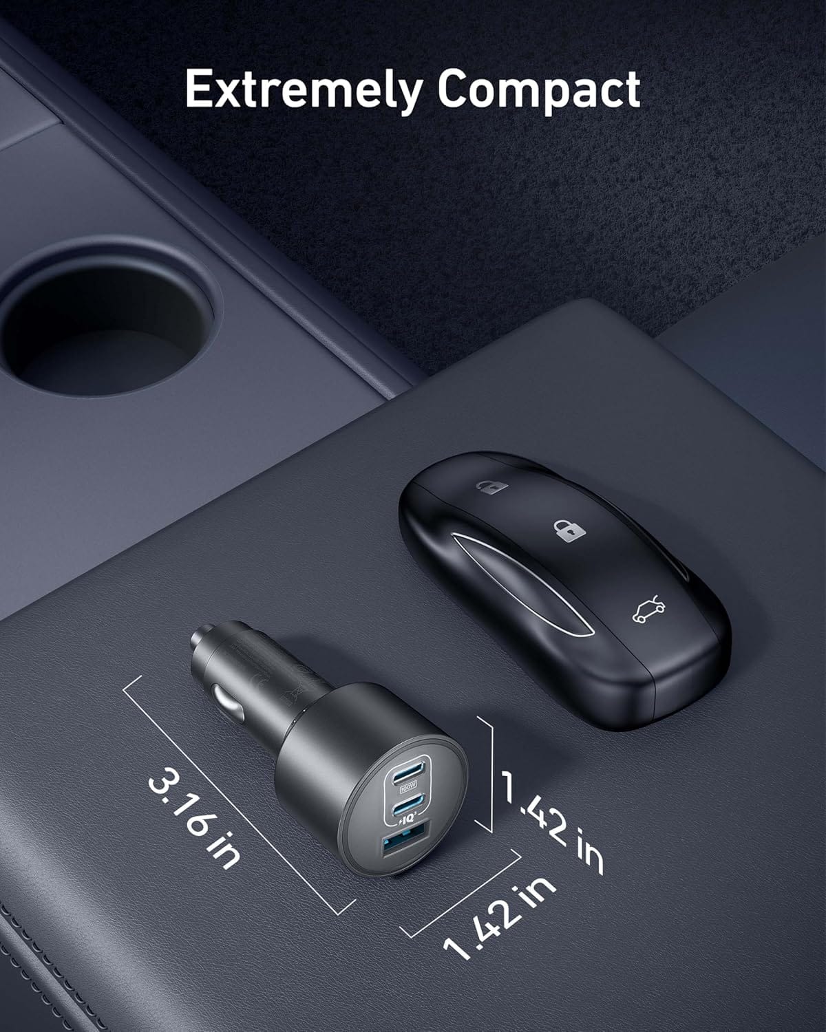 Anker iPhone 17 USB-C Car Charger, 167.5W Max 3-Port Ultra-Compact Type-C Fast Car Charger for MacBook Pro/Air, iPhone 17/16/15 Series, Samsung S24/S23, iPad Pro, AirPods and More - Image 3