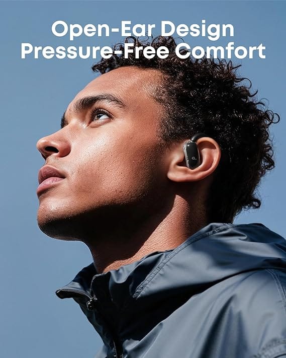 Soundcore V40i by Anker, Open-Ear Headphones, Clear Design, Lidless Case, 4 Adjustable Positions for Every Ear Size, Richer Bass, IP55, 21H Playtime, AI Clear Calls, Bluetooth 5.4, App Control - Image 7