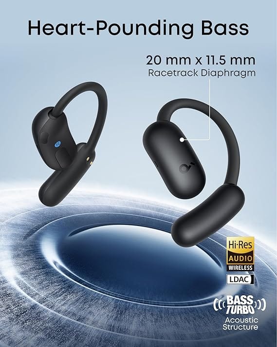 Soundcore AeroFit 2 by Anker, Open-Ear Headphones, Real-Time Translation Earbuds, 4 Adjustable Positions for Every Ear Size, 2× Richer Bass, Hi-Res, 42H Playtime, IP55,AI Clear Calls,Wireless Charging - Image 5