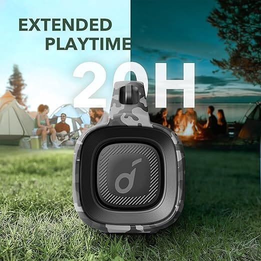 Soundcore Anker Motion Boom Plus IP67 Portable Speaker, 80W Stereo Sound, Custom EQ & BassUp, USB-C, Bluetooth, Built-in Power Bank, Waterproof Bluetooth Speaker for Camping, Pool, Beach, and Backyard. - Image 3