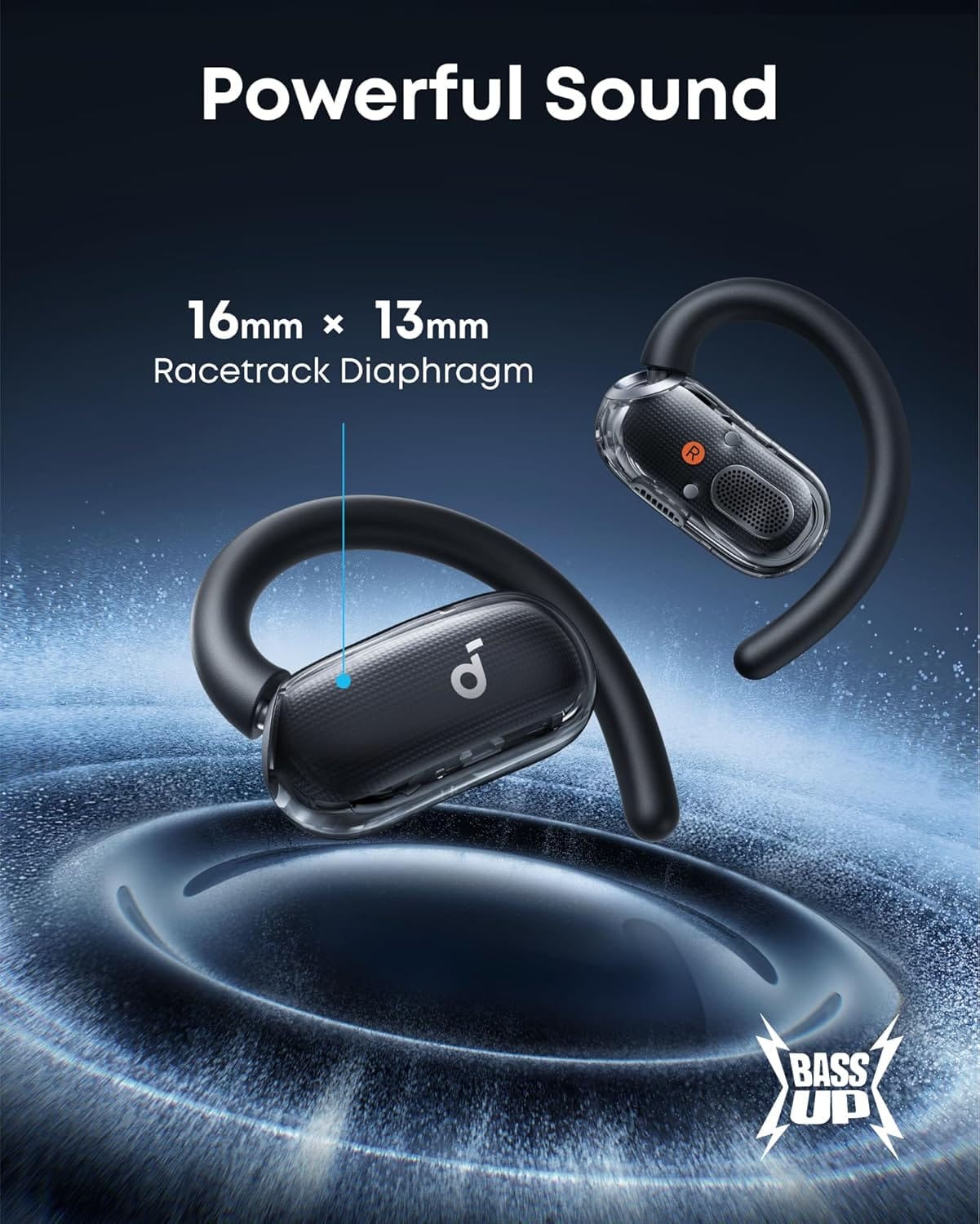 Soundcore V40i by Anker, Open-Ear Headphones, Clear Design, Lidless Case, 4 Adjustable Positions for Every Ear Size, Richer Bass, IP55, 21H Playtime, AI Clear Calls, Bluetooth 5.4, App Control - Image 3