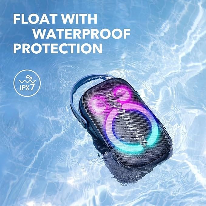 Soundcore Anker Rave Neo 2 Portable Speaker with 80W Stereo Sound, PartyCast 2.0, Light Show, IPX7 Waterproof, 18H Playtime, Customizable EQ & Bass Up for Party, Tailgating, Black - Image 3