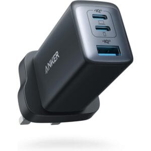 Anker 735 PowerPort III 3 Port 65W, Fast Compact Wall Charger for MacBook Pro/Air, iPad Pro, Galaxy S20/S10, Dell XPS 13, Note 20/10+, iPhone 13/Pro, Pixel, and More