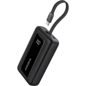 Anker Zolo Power Bank (2025 Upgraded Version), 20,000mAh 30W High-Speed Portable Charger with Built-in USB-C Cable, Battery Pack for iPhone 17/16 / 15 Series, Galaxy, and More