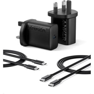 Anker 25W USB-C Charger with USB-C Cable, Supports PPS Fast Charging for Samsung Galaxy S23 Ultra/S23+/S23/S22/S21/S20/Note20 and More (2-Pack 5 ft Cable Included)