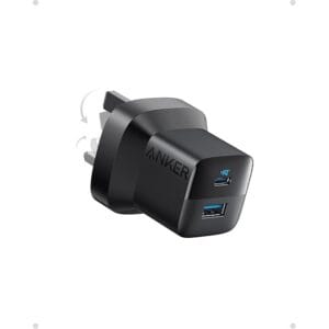 Anker USB C Charger 33W, 323 Charger, 2 Port Compact Charger with Foldable Plug for iPhone 15/15 Plus/15 Pro/15 Pro Max/14/13, Pixel, Galaxy, iPad/iPad Mini and More (Cable Not Included) - Black