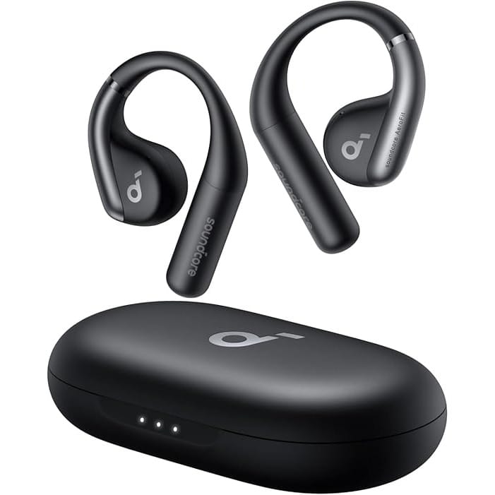 Soundcore by Anker, AeroFit Open-Ear Headphones, Ultra Comfort, Snug Fit, Ergonomic Ear Hook, Balanced Sound, IPX7 Waterproof, 42H Playtime, Bluetooth 5.3, App Control, Clear Calls.