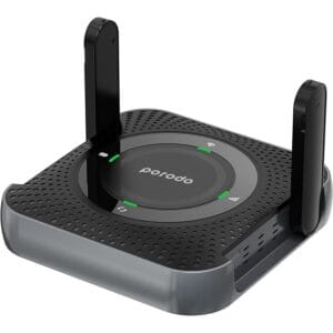 Porodo Wireless Router, 4G/LTE Home & Outdoor Portable, up to 10 Devices support, 12H Working Time, 100Mbps LAN, 100Mbps 4G Router, 40M Signal Distance, CPE/Mifi, Portable router, 2×Wi-Fi Antennas.