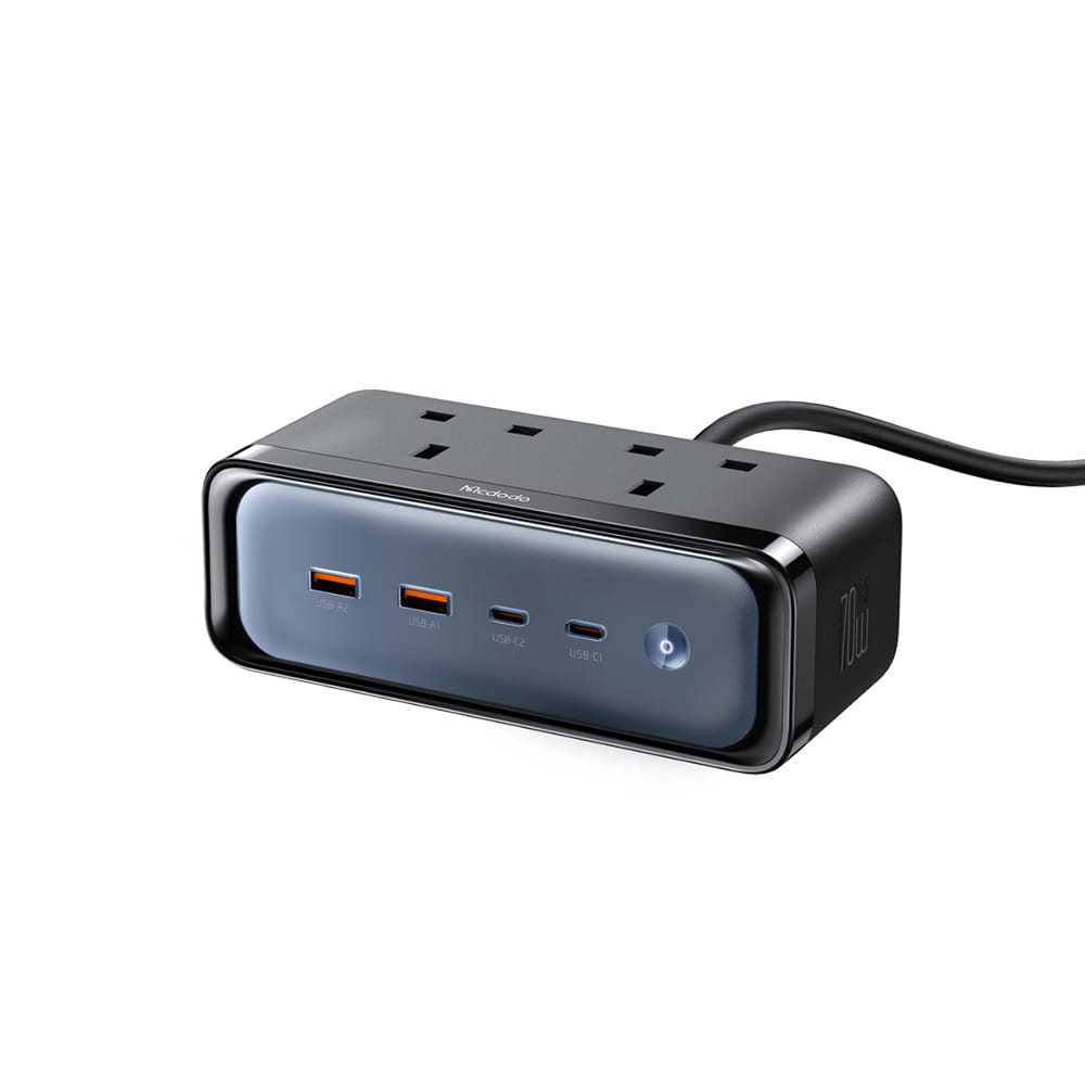 Mcdodo 6-in-1 70W GaN Power Strip – Fast Charging Surge Protection Extension Hub - Image 3