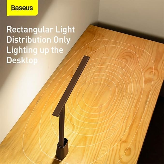 Baseus LED Desk Lamp Auto-Dimming Table Lamp Eye-Caring Smart Lamp Touch Control 47" Wide Illumination 250 Lumens 5W 3 Color Modes for Home Office, Living Room, Bedroom, Painting (Dark Grey) - Image 9